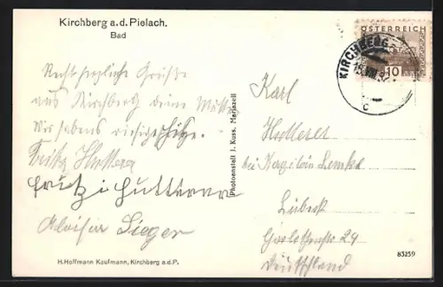 AK Kirchberg a. d. Pielach, Bad mit Besuchern