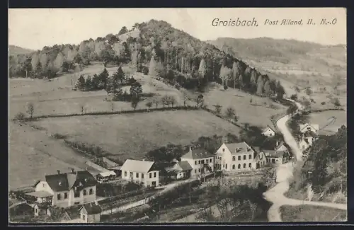 AK Groisbach /Alland, Ortspartie mit Strasse