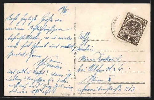 AK Groisbach /Alland, Ortspartie mit Strasse