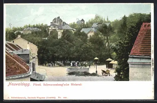 AK Neuwaldegg, Fürstl. Schwarzenberg`sche Meierei