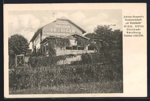 AK Wien-Dornbach-Schafberg, Johann Gepperts Gastwirtschaft zur Himmelmutter