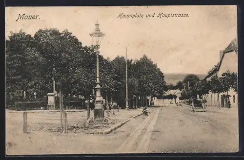 AK Wien, Mauer, Hauptplatz und Hauptstrasse
