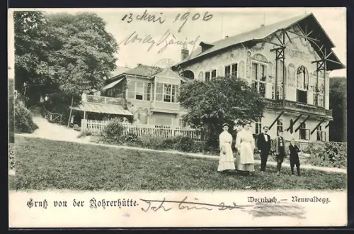 AK Wien, Dornbach-Neuwaldegg, Rohrerhütte mit Garten