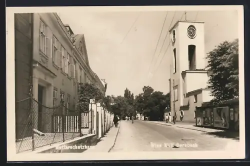 AK Wien-Dornbach, Strassenpartie am Mutterschutzhaus
