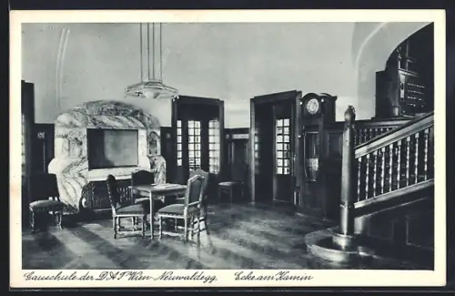 AK Wien-Neuwaldegg, Gauschule der DAF, Ecke am Kamin