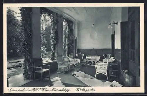AK Wien-Neuwaldegg, Gauschule der DAF Wien-Neuwaldegg, Wintergarten