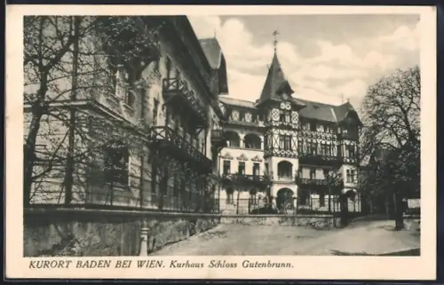 AK Baden bei Wien, Kurhaus Schloss Gutenbrunn