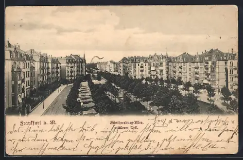 AK Frankfurt-Nordend, Günthersburg-Allee, mittlerer Teil