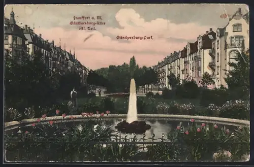 AK Frankfurt-Nordend, Günthersburg-Allee östl. Teil am Gänthersburg-Park