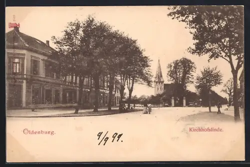 AK Oldenburg / O., Kirchhofslinde