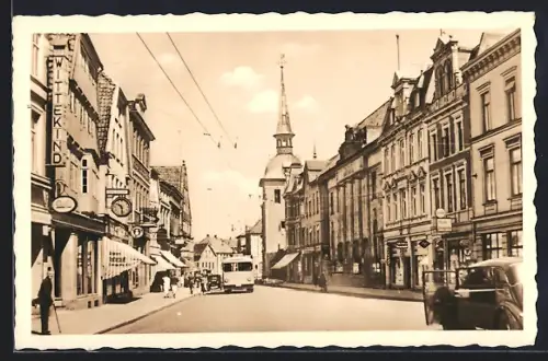 AK Oldenburg i. O., Langestrasse mit Geschäften