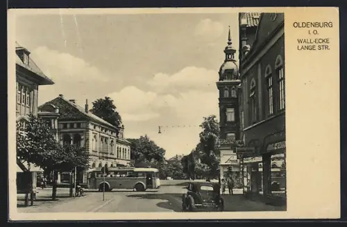 AK Oldenburg / O., Wall- Ecke Langestrasse