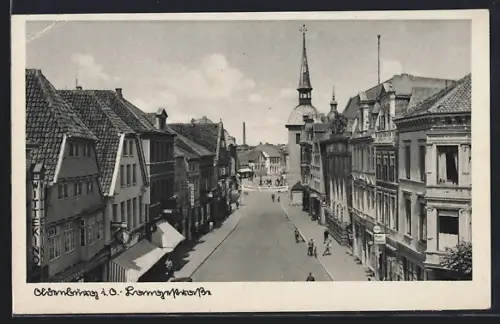 AK Oldenburg / O., Langestrasse mit Laden Wittekind