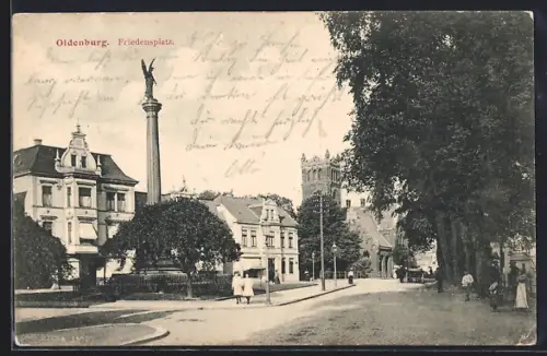 AK Oldenburg / Oldenburg, Denkmal am Friedensplatz