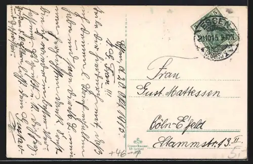 AK Essen, Hauptbahnhof und Handelshof mit Strassenbahn