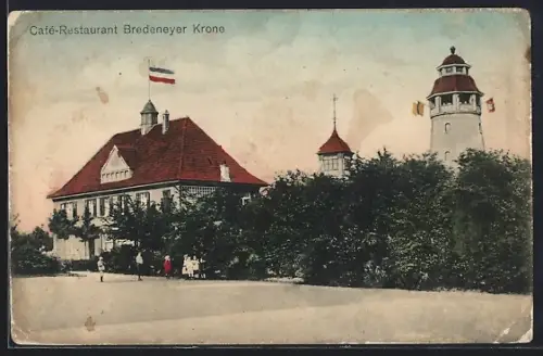 AK Essen-Bredeney, Café-Restaurant Bredeneyer Krone