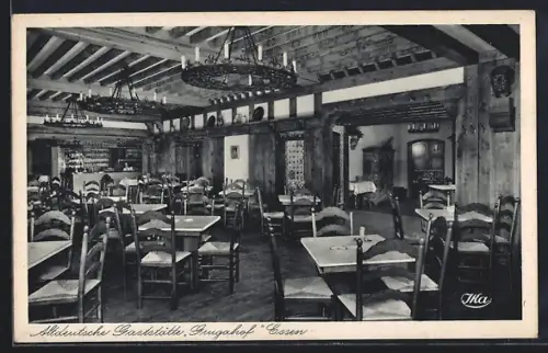 AK Essen / Ruhr, Altdeutsche Gaststtätte Grugahof, Alfredstr. 122, Innenansicht