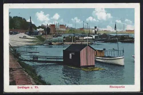 AK Uerdingen a. Rh., Rheinpartie