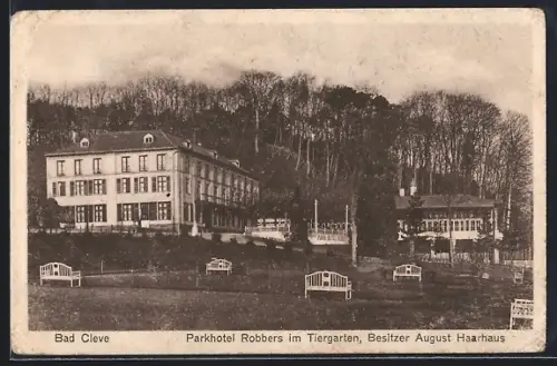 AK Bad Cleve, Parkhotel Robbers im Tiergarten