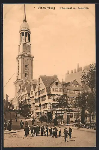 AK Hamburg-Neustadt, Schaarmarkt & Hohlerweg