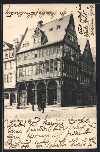 AK Frankfurt /Main, Haus zur Goldenen Waage
