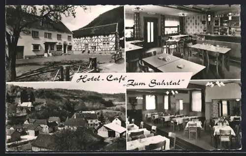 AK Kirchsahr, Hotel-Cafe Zum Sahrtal, Innenansichten