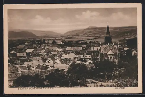 AK Bodendorf a. d. Ahr, Totalansicht mit Kirche
