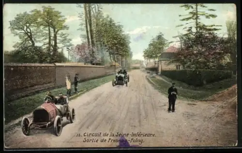 AK Circuit de la Seine-Inferieure, Sortie de Fresnoy-Folny
