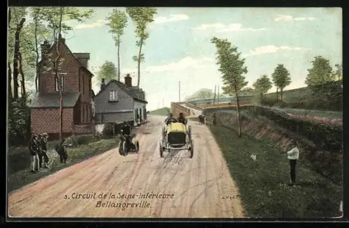 AK Circuit de la Seine-Inferieure, Bellangreville, Autorennen