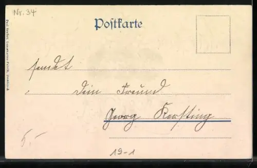 AK Jahreszahl mit Geldmünzen und Kleeblättern, Neujahrsgruss