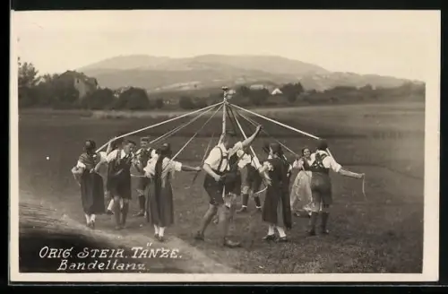 AK Original Steir. Tänze, Bandeltanz, Volkstanz
