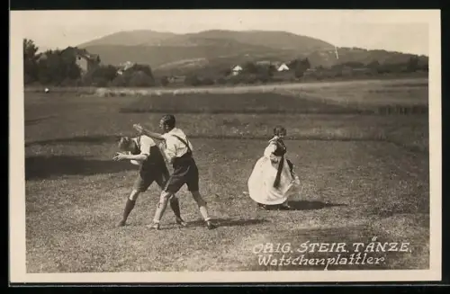 AK Original Steir. Tänze, Watschenplattler, Volkstanz