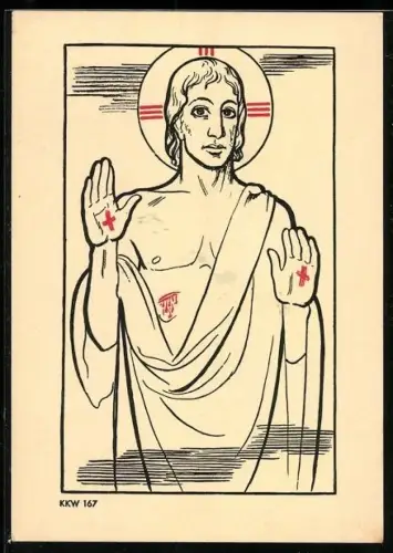 AK Christus mit Wundmalen
