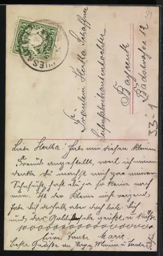 AK Kecker Knabe mit Tabakspfeife