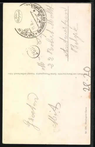 AK Loreley mit Schiffer, Gedicht