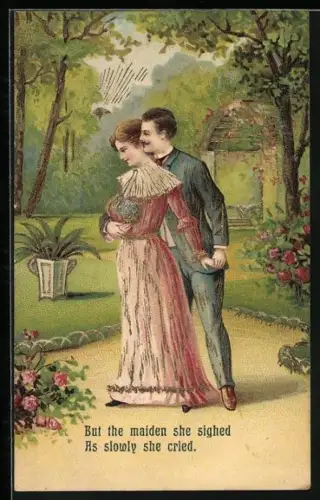 AK But the maiden she sighed..., Liebespaar