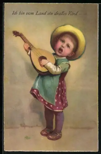 AK Ich bin vom Land..., Kleine Sängerin mit Mandoline