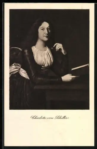 AK Charlotte von Schiller, Portrait der Ehefrau von Schiller