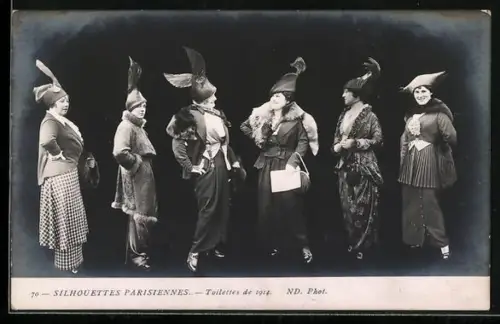 AK Silhouettes Parisiennes, Toilettes de 1914