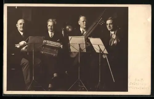 Foto-AK Musiker Taubenhayer-Quartett