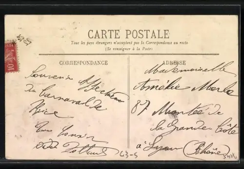 AK Nice, Carnaval 1911, Char de Madame Carnaval