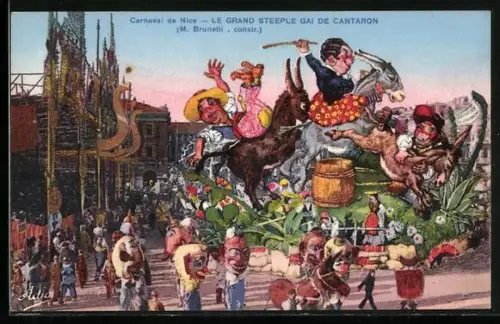 AK Nice, Carnaval, Le Grand Steeple Gai de Cantaron