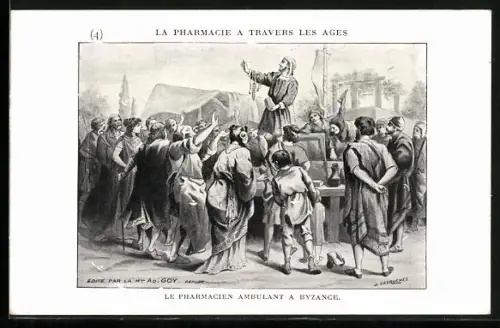 AK La Pharmacie a Travers Les Ages, Le Pharmacien Ambulant a Byzance, Medizin