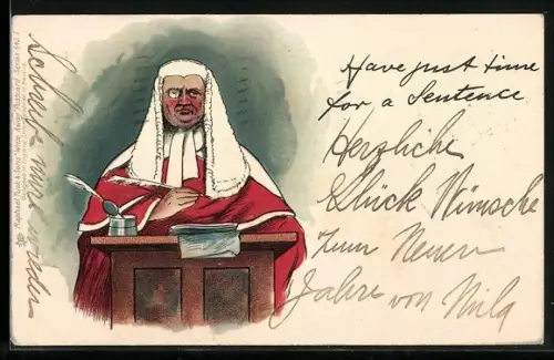 AK Richter in Robe mit Perücke, Jura
