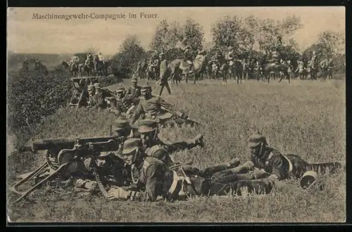 AK Maschinengewehr-Compagnie im Feuer