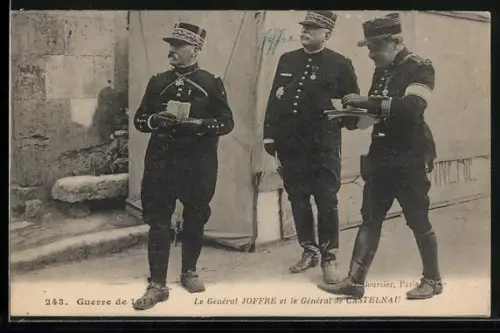 AK Le Général Joffre et le Général de Castelnau, Heerführer