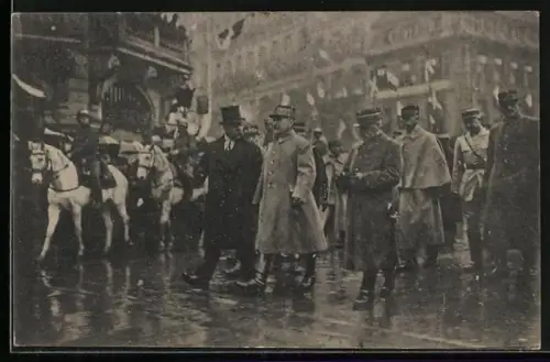 AK Le Haut-Commissaire Maringer, Maréchal Pétain, Général de Castelnau, Heerführer