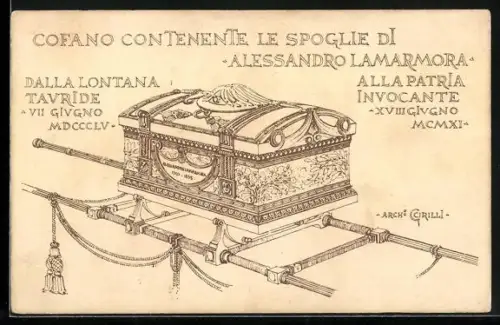 AK Cofano contenente le Spoglie di Alessandro Lamarmora