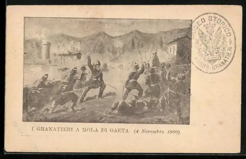 AK Granatieri a Mola di Gaeta 1860, italienischer Unabhängigkeitskrieg