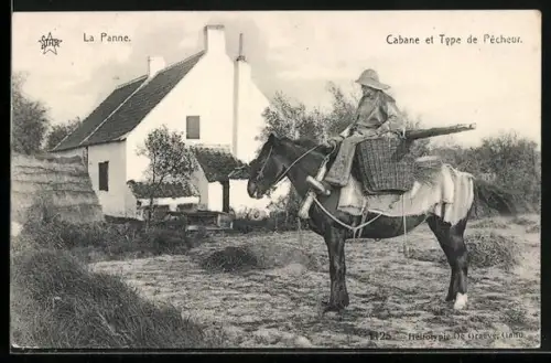 AK La Panne, Cabane et Type de Pêcheur, Fischerei